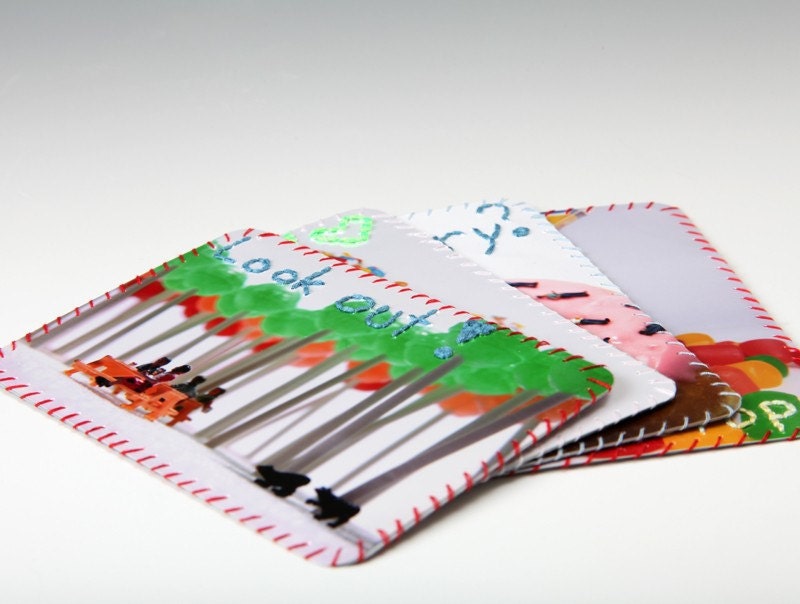 Stitched Set of 4 Notecards