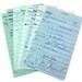 Vintage Library Check Out Cards in Blue - Lot of 15