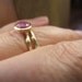 14k Gold twig ring to go with Rose Cut Pink Sapphire Ring in 18k and 14k