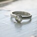 Custom for Claire 5mm Rose Cut Moissanite Solitaire in 14k Y gold