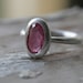 Pink Sapphire in Sterling Silver ring set