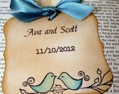 The Love Birds Save The Date Magnet Tags-Colour Options Available