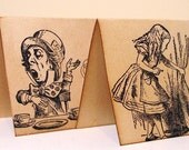 Alice in Wonderland Place Cards SET of 50-Mixed Characters WITH Guest Name Printing