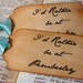 I'd Rather Be At Pemberley Handmade Vintage Style Gift Tags/Labels/Hang Tags SET of 6-Ribbon Choice