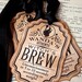 Witch's Brew-Handmade Vintage Halloween Tags/Labels-Set of 6