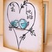 The Love Birds-Luxury 3D Note Card Invitation with Envelope-By Craftypagan Designs