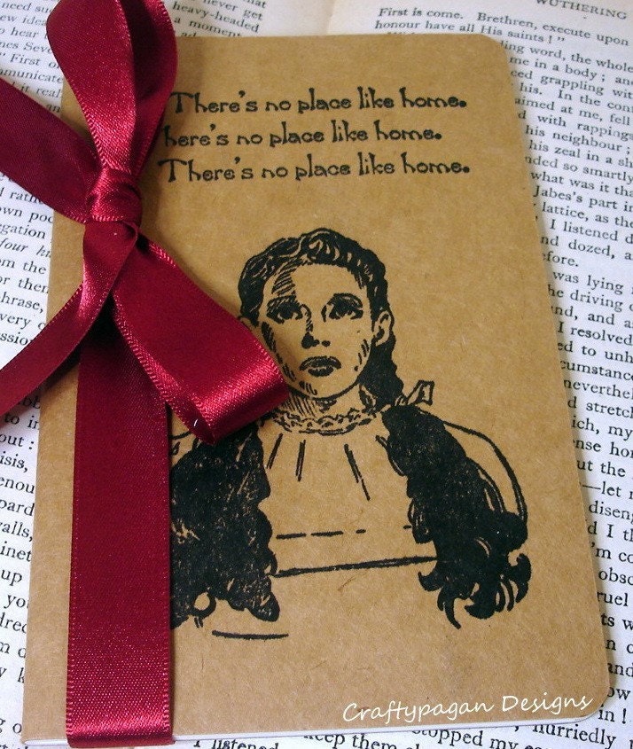 The Wizard of Oz-Dorothy Handmade Altered Kraft Cahier-Perfect Gift or Party Favor