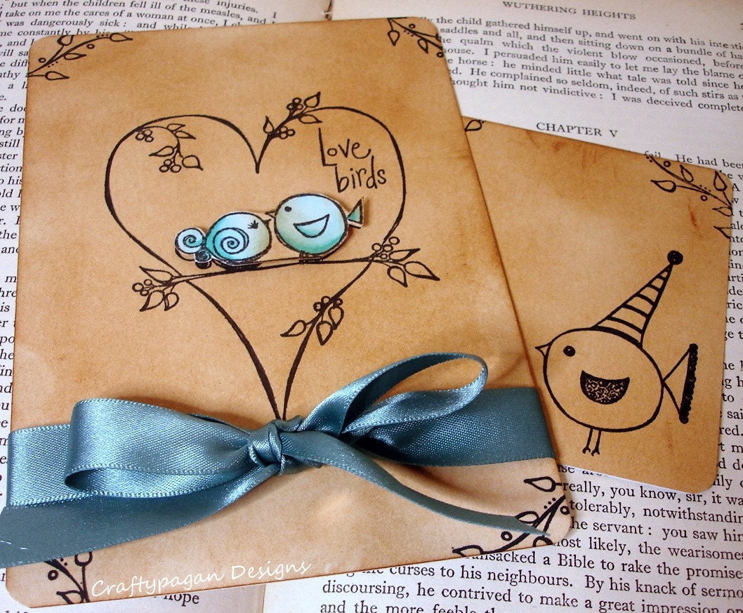 SALE Love Bird Wedding Invitations With RSVP cards, Envelope printing and Love Seal Stickers x 50