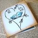 The Love Birds-Luxury 3D Note Card Invitation with Envelope-By Craftypagan Designs