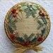 Holly and Mistletoe Gold Jewel pincushion PATTERN AND PRINT kit