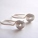 Fine Silver Tiny Scroll Earrings