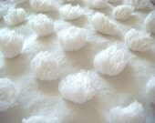 Snowball Hard To Find 1" White Pops Vintage Chenille Bedspread Fabric
