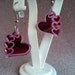 Pink Laser Cut Mirror Acrylic  Heart Earrings -  FREE shipping
