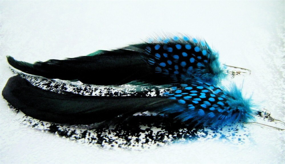 teal feathers