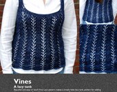Vines: a lacy tank PDF pattern