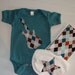Baby Boys Clothing // Argyle Guitar Rockstar Gift Set // Burp Cloth, Bib and Onesie // Baby Boy Clothes // Baby Boy Gift