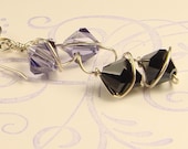 entwined violet swarovski earrings
