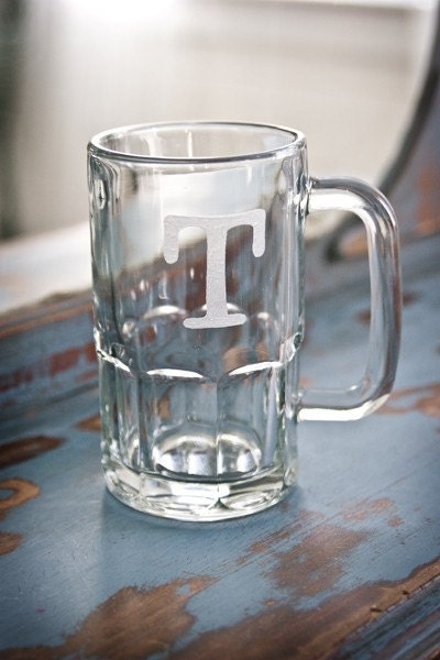 6 Groomsmen Beer Mugs-You Pick 6 Different Letter Choices or Names- Wedding Discount