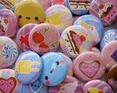 28 Kawaii Sweets Love - Flat Back Cabochons - Kawaii Grab Bag - Kawaii Cabochons - Flatback Butttons