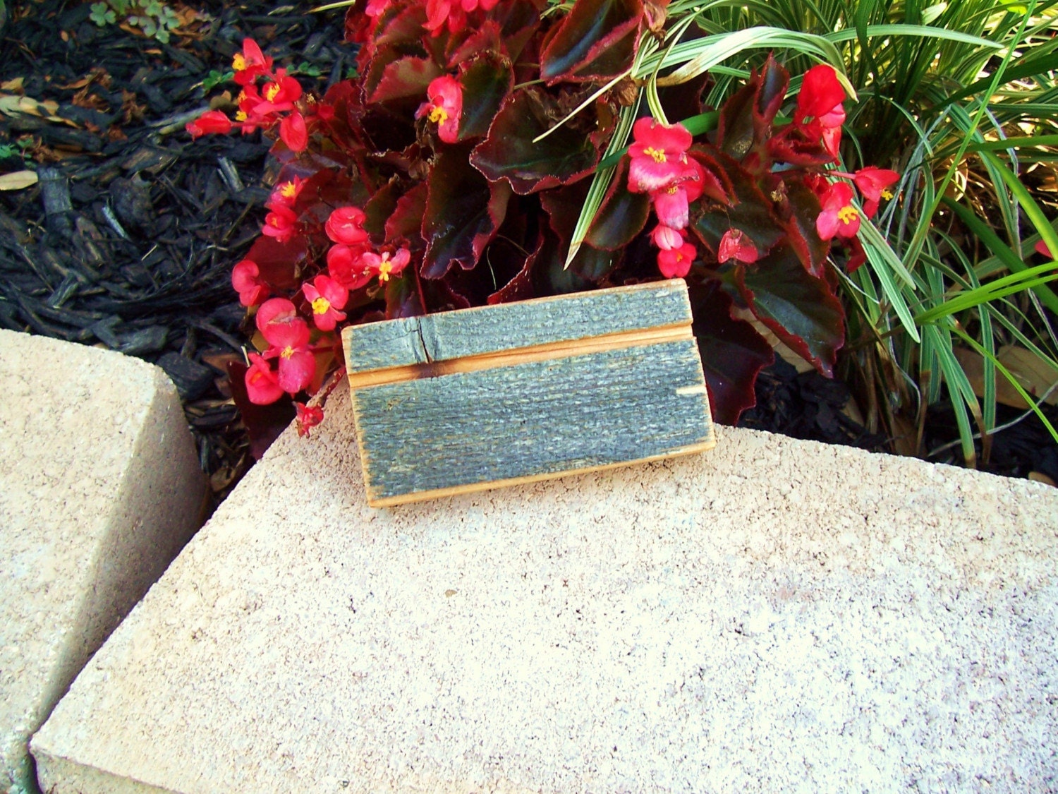 Rustic Reclaimed Fencewood ACEO Stand / Business Card Holder / Recipe Stand / Baseball Card Display