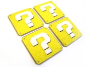 Question Box Mario brothers Felt Applique (Set of 4 pieces)