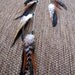 Extra Long Feather Earrings - Asymmetrical Feather Earrings, Brown and Black Feathers - Gypsy Princess