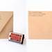 Custom return address rubber stamp