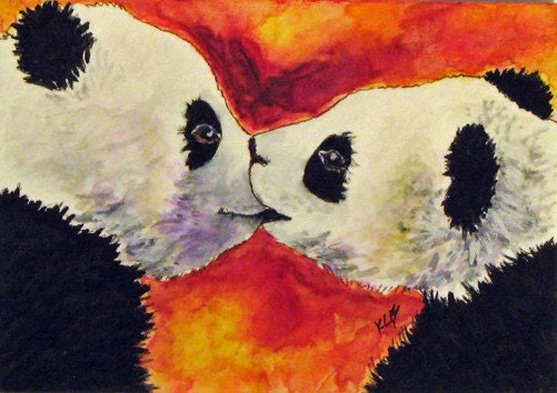 Panda Bear Kiss