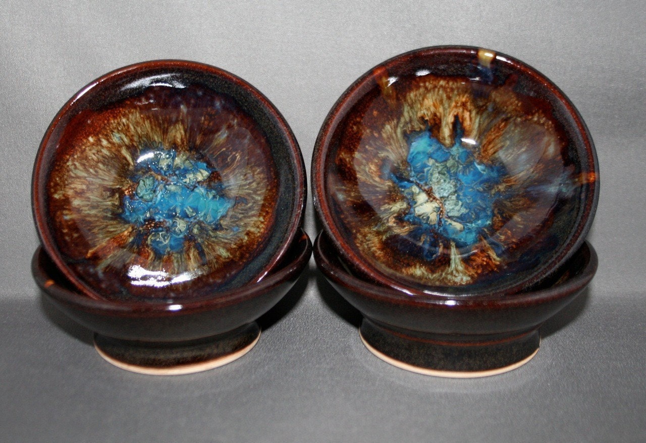 4 - Handy Little Brown Dipping Bowls