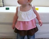 The Hopscotch Top, 4 styles included - Sewing Pattern, PDF Tutorial (sizes 3-6m, 6-12m, 12-18m, 18m-2t, 3t-4t, Girls 5-6, 7-8, 10-12)