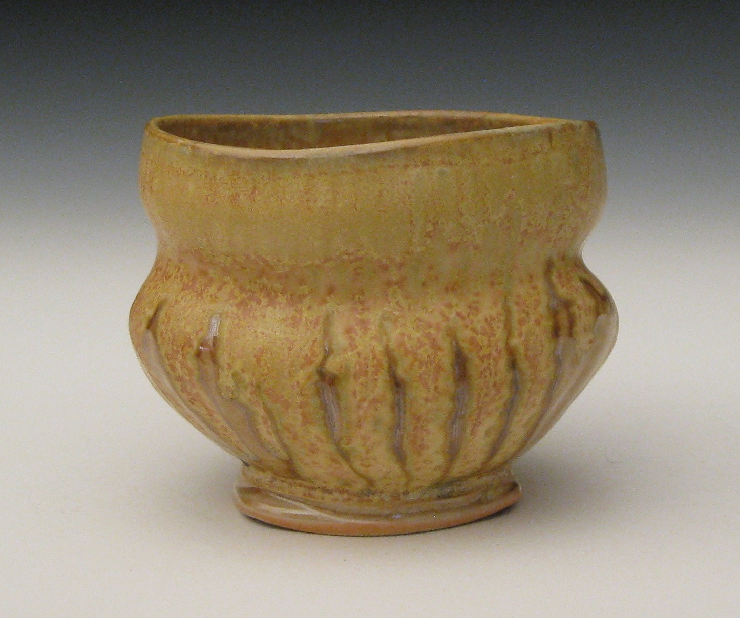 crystally yellow shino bowl