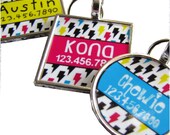 Lightning Bolts Custom Silver Pet ID Tag