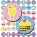 INSTANT DOWNLOAD - Kawaii Sweets Digital Collage Sheet - 1 Inch Circles