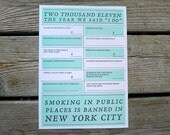 New York 2011 The Year We Said 'I Do' Letterpress Card