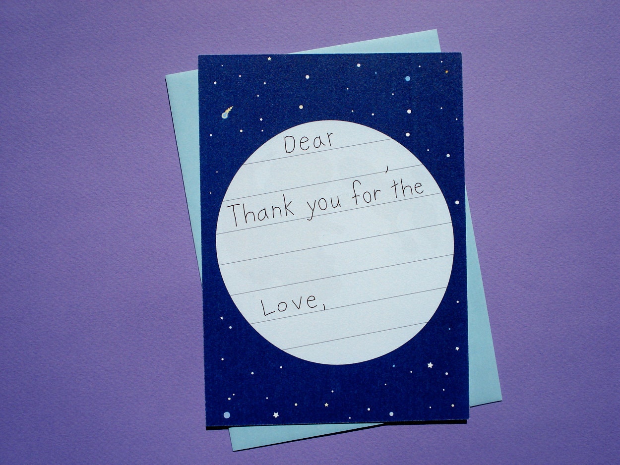 Moon - Fill-In Thank You Card