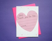 Heart and Confetti - 8 Fill-In Thank You Cards