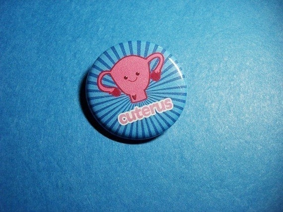 Pink Cuterus Pinback Button