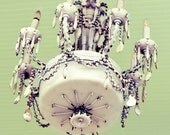 Velvet Days - 5x5 Chandelier Photograph - mint green whimsical modern print
