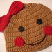 Gingerbread Girl Crochet Beanie for Little Sweetheart