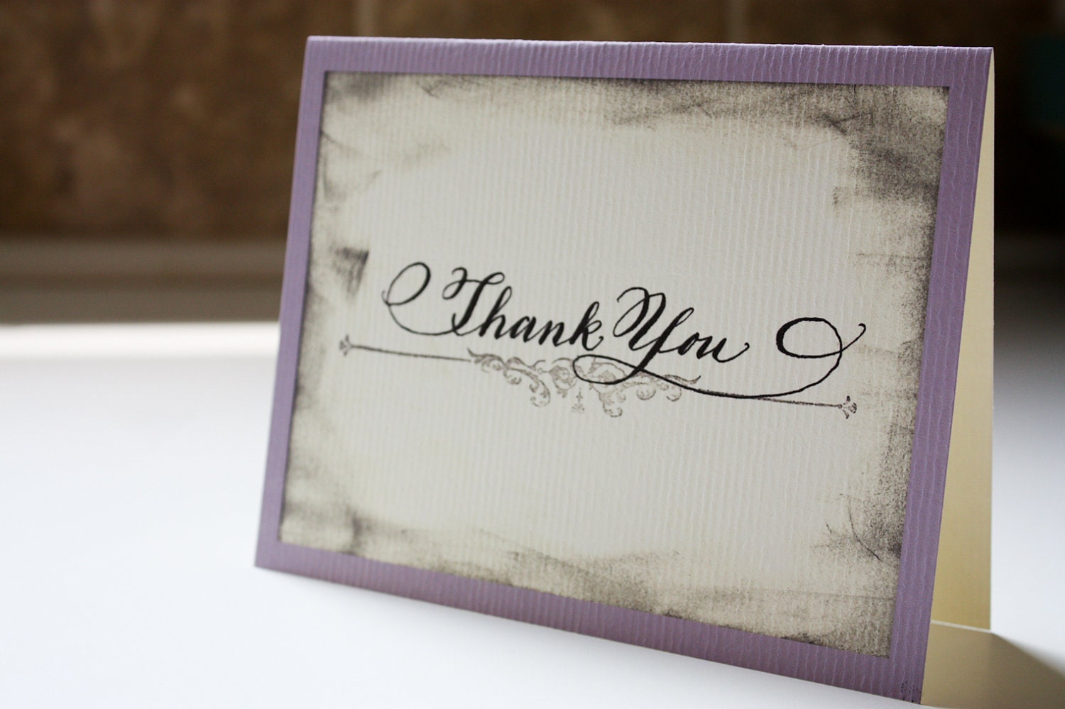 Calligraphy Vintage Thank You Card (Single) Love No. 24.002