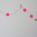 Paper Garland - "BPB" - Neon Pink, White & Pale Pink