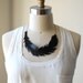 Feather Necklace, Black Leather Feather Jewelry, "RAVEN" Statement Necklace by Loveatfirstblush