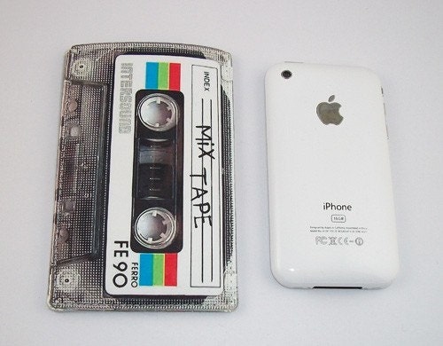 80's Retro Mix Cassette Tape Gadget Case - iPhone iTouch Eris Hero Zune HD and more