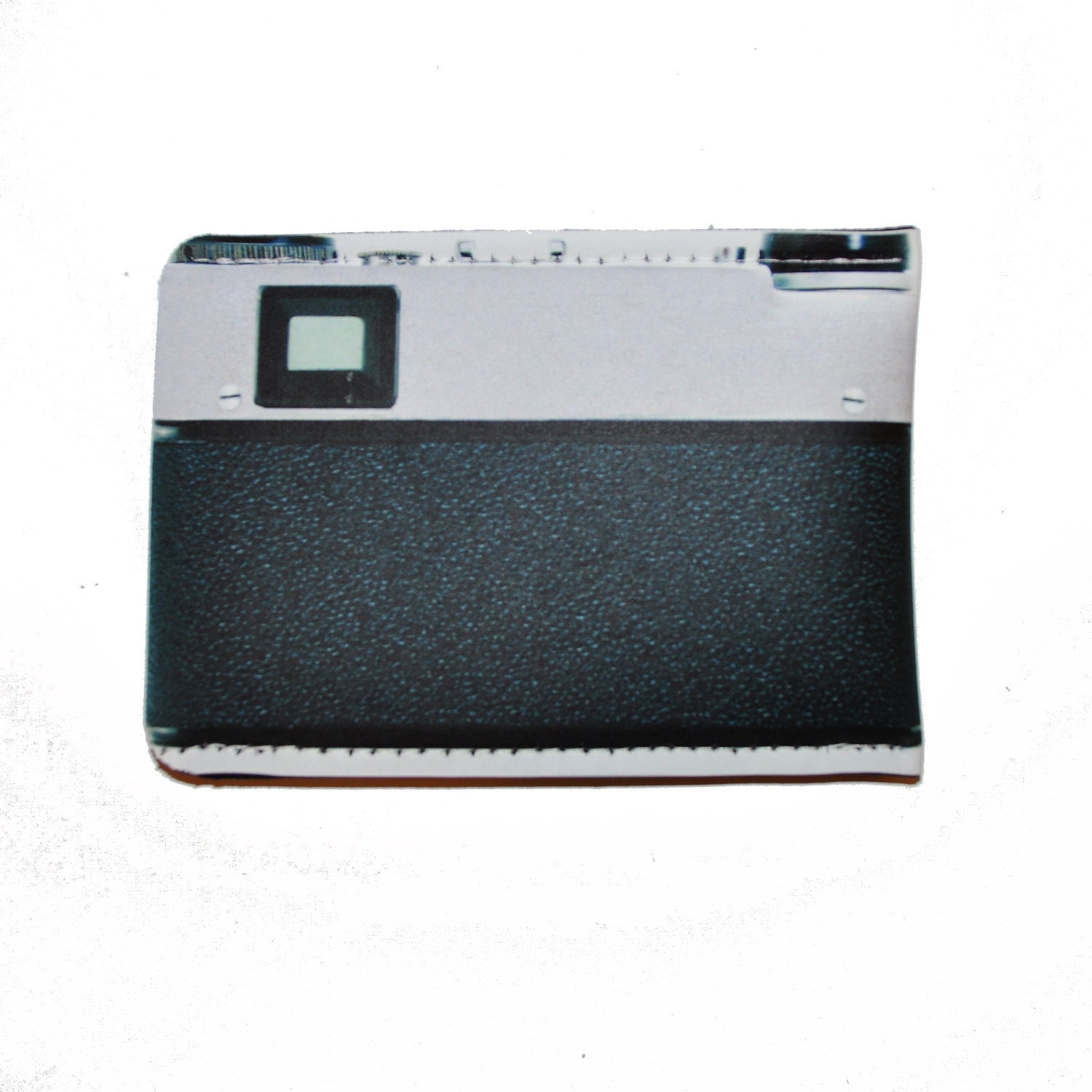 Business Card Case Retro Camera Black Silver Wallet Debit, Credit, Gift Card Sleeve