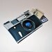 Business Card Case Retro Camera Black Silver Wallet Debit, Credit, Gift Card Sleeve