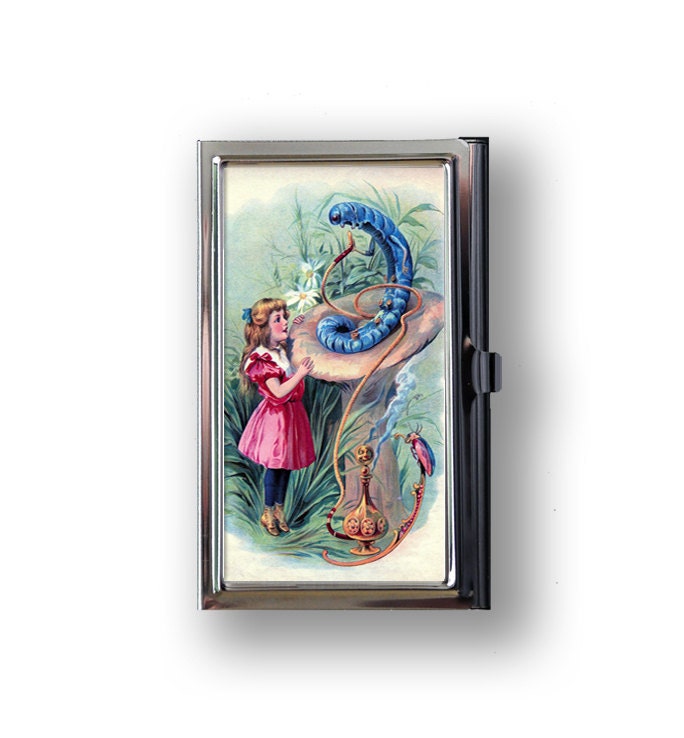 Business Card Case Alice In Wonderland Vintage Fairytale Hard Case Fits Business, Credit, Debit and Gift Cards