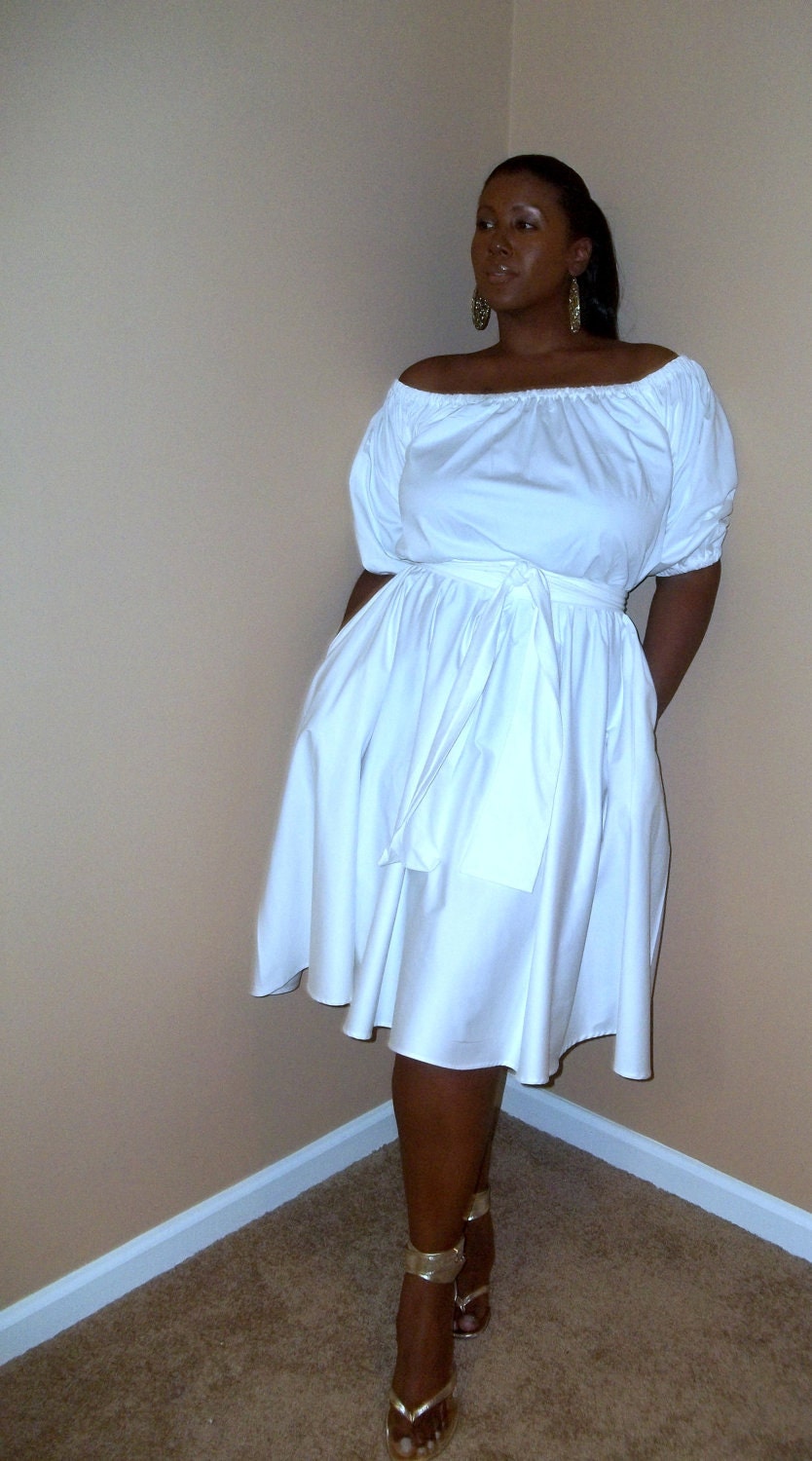 JIBRI Plus Size Off Shoulder Samantha Dress