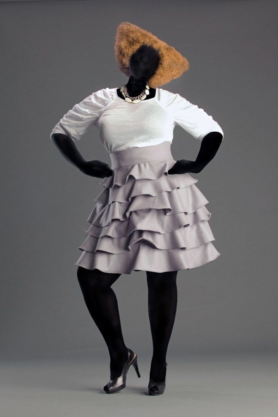 Jibri Plus Size High Waist Ruffle Tiered Skirt By Jibrionline 6125