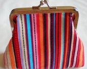 Striped Small Frame Purse