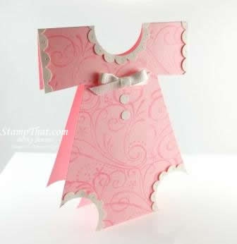 24 Baby Girl Onesie Cards
